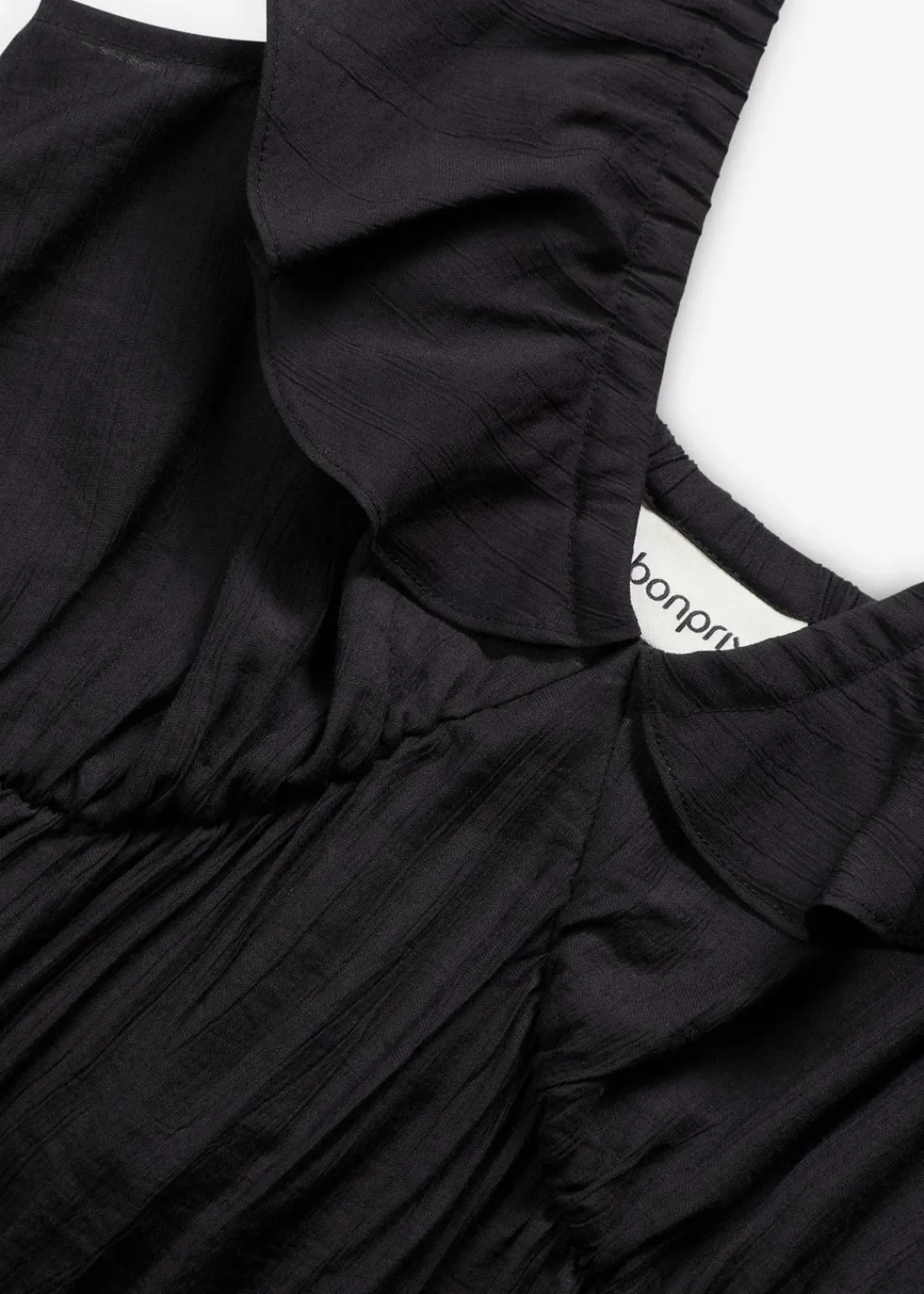 bonprix Kleider|Bekleidung·Pullover & Strickjacken^Trägerkleid aus feinem Viskose-Mix schwarz