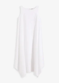 bonprix Kleider^Trägerkleid aus feinem Viskose-Mix weiß