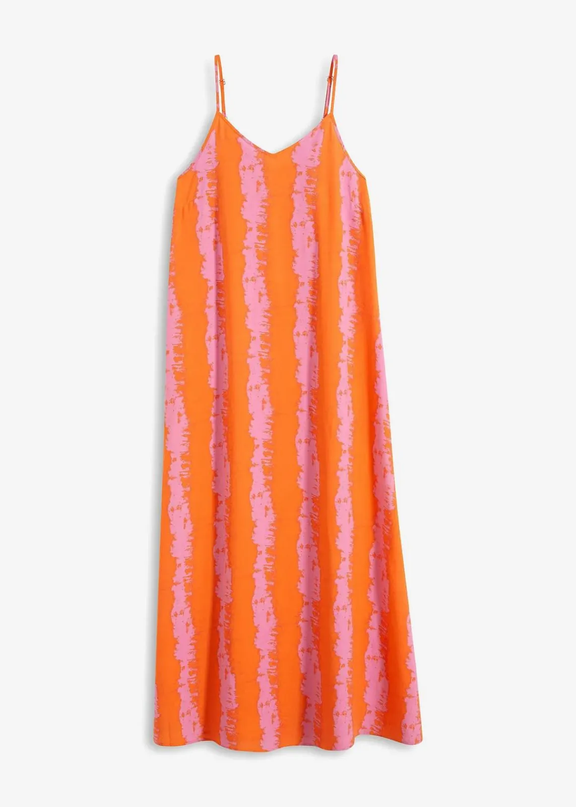 bonprix Bekleidung·Pullover & Strickjacken|Nachhaltigere Materialien^Trägerkleid aus fließender Viskose rosa/nektarine