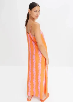 bonprix Bekleidung·Pullover & Strickjacken|Nachhaltigere Materialien^Trägerkleid aus fließender Viskose rosa/nektarine