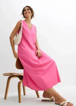 bonprix Kleider|Bekleidung·Pullover & Strickjacken^Trägerkleid aus fließender Viskose pink