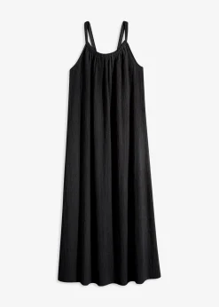 bonprix Bekleidung·Pullover & Strickjacken|Kleider^Trägerkleid aus leichtem Crêpe schwarz