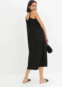 bonprix Bekleidung·Pullover & Strickjacken|Kleider^Trägerkleid aus leichtem Crêpe schwarz