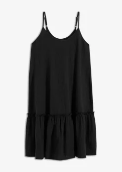 bonprix Kleider|Bekleidung·Pullover & Strickjacken^Trägerkleid aus Musselin schwarz