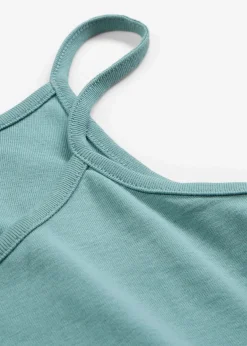 bonprix Kleider|Basics^Trägerkleid aus reiner Baumwolle (2er Pack) mineralblau+schwarz