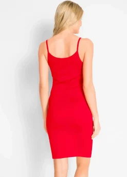 bonprix Basics|Kleider^Trägerkleid aus reiner Baumwolle (2er Pack) erdbeere+schwarz