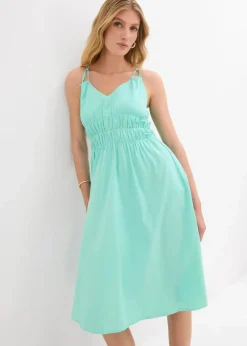 bonprix Bekleidung·Pullover & Strickjacken|Kleider^Trägerkleid aus reiner Bio-Baumwolle mentholblau