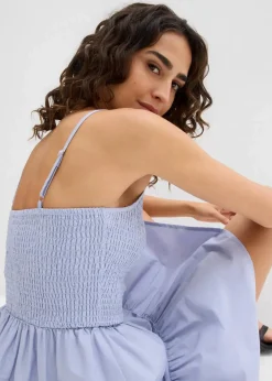bonprix Nachhaltigere Materialien|Kleider^Trägerkleid aus reiner Bio-Baumwolle taubenblau