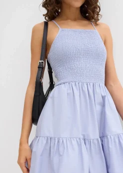 bonprix Nachhaltigere Materialien|Kleider^Trägerkleid aus reiner Bio-Baumwolle taubenblau