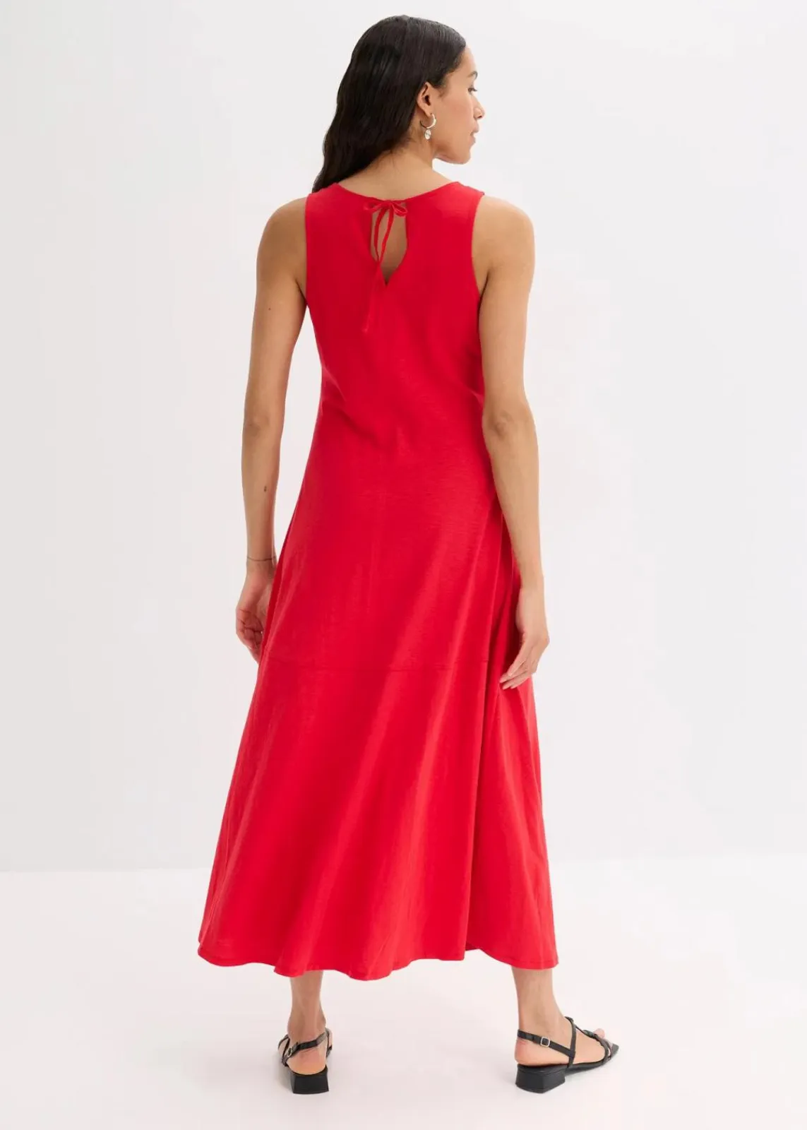 bonprix Kleider|Nachhaltigere Materialien^Trägerkleid aus reiner Bio-Baumwolle tiefrot