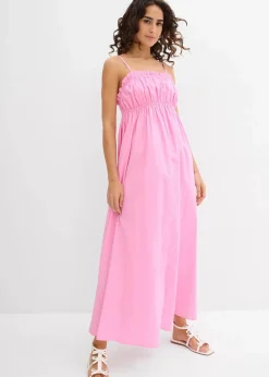 bonprix Bekleidung·Pullover & Strickjacken|Kleider^Trägerkleid aus reiner Bio-Baumwolle rosa