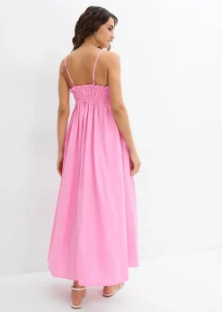 bonprix Bekleidung·Pullover & Strickjacken|Kleider^Trägerkleid aus reiner Bio-Baumwolle rosa