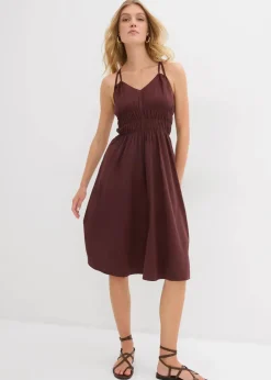 bonprix Kleider|Bekleidung·Pullover & Strickjacken^Trägerkleid aus reiner Bio-Baumwolle terrabraun