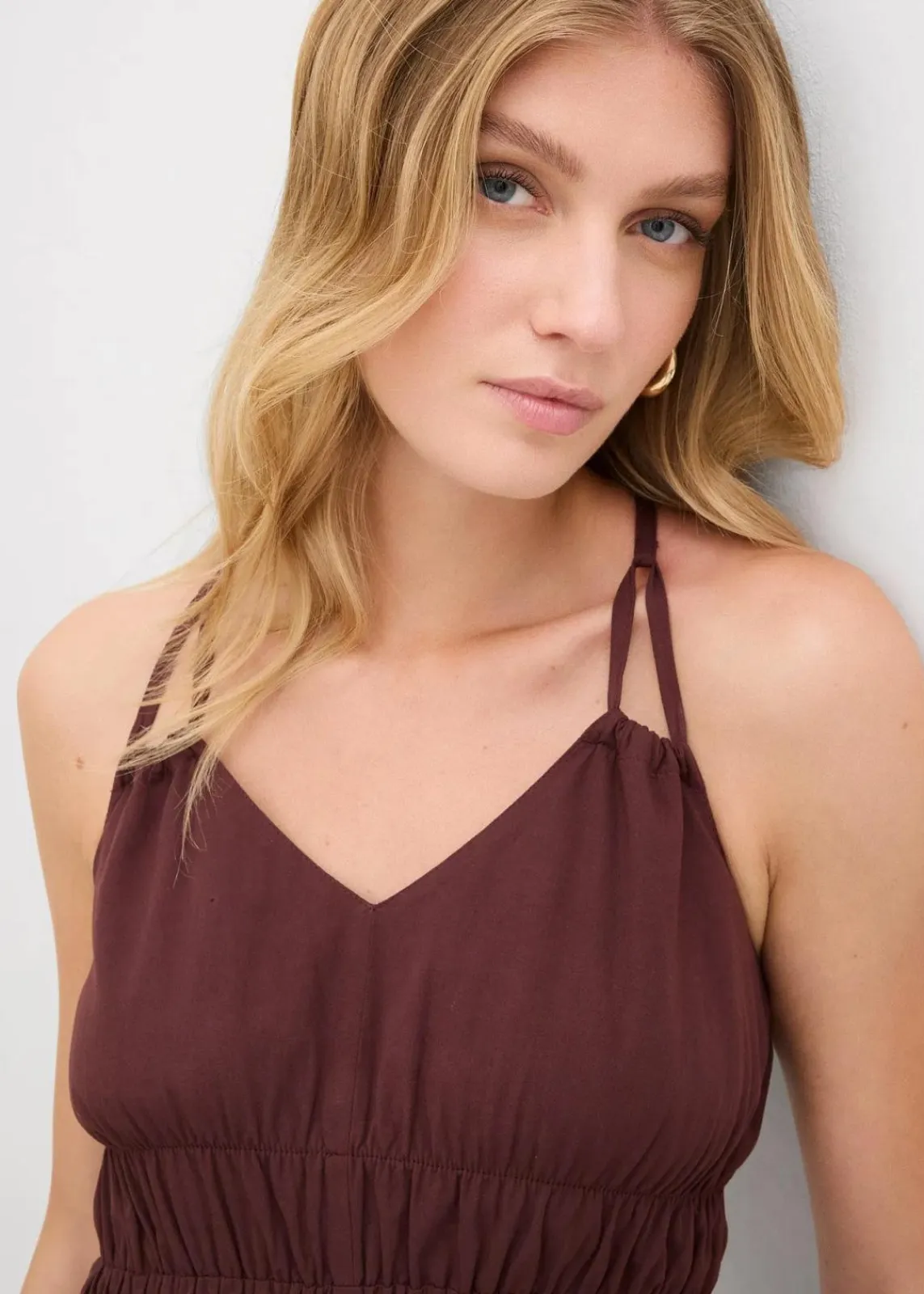 bonprix Kleider|Bekleidung·Pullover & Strickjacken^Trägerkleid aus reiner Bio-Baumwolle terrabraun