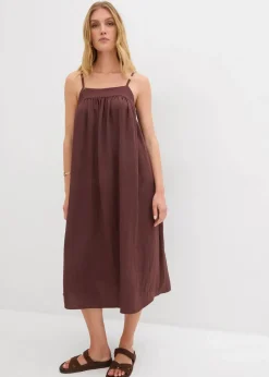 bonprix Bekleidung·Pullover & Strickjacken|Kleider^Trägerkleid aus softem Viskose-Mix terrabraun