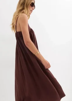 bonprix Bekleidung·Pullover & Strickjacken|Kleider^Trägerkleid aus softem Viskose-Mix terrabraun