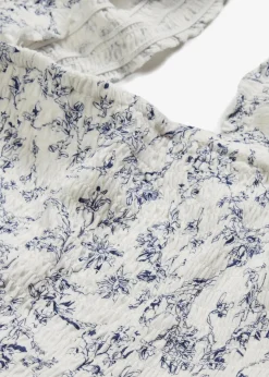 bonprix Nachhaltigere Materialien|Kleider^Trägerkleid aus Viskose-Mix wollweiß/blau floral