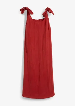 bonprix Nachhaltigere Materialien|Kleider^Trägerkleid aus weichem Musselin karminrot