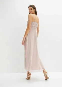 bonprix Kleider|Festliche Mode^Trägerkleid mit Paillettenstickerei hellrosa