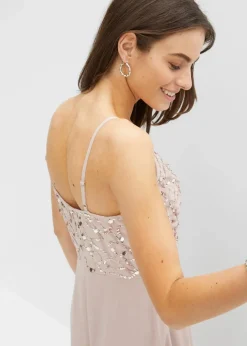 bonprix Kleider|Festliche Mode^Trägerkleid mit Paillettenstickerei hellrosa
