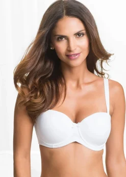 bonprix Wäsche·Basics|Wäsche·Große Cups D-H^Trägerloser BH mit Bügel weiß