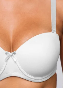 bonprix Wäsche·Basics|Wäsche·Große Cups D-H^Trägerloser BH mit Bügel weiß