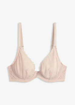 bonprix Große Cups D-H|Bhs^Triangel-BH mit floraler Spitze puder