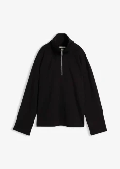 bonprix Bekleidung·Jeans|Pullover & Strickjacken^Troyer aus Viskose-Mix schwarz