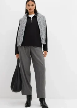 bonprix Bekleidung·Jeans|Pullover & Strickjacken^Troyer aus Viskose-Mix schwarz