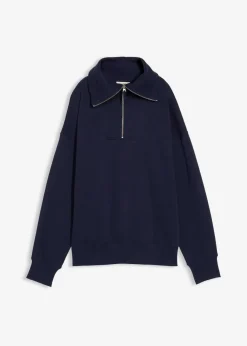 bonprix Bekleidung·Blusen & Tuniken|Bekleidung·Jeans^Troyer aus weichem Baumwoll-Mix dunkelblau