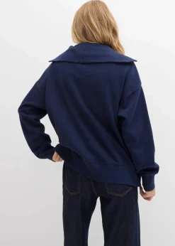 bonprix Bekleidung·Blusen & Tuniken|Bekleidung·Jeans^Troyer aus weichem Baumwoll-Mix dunkelblau