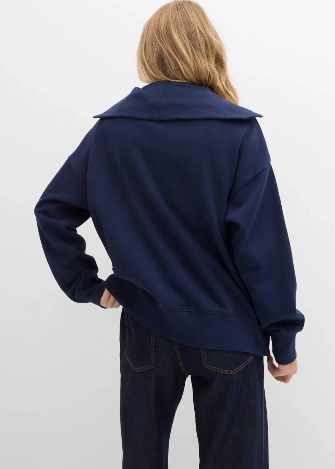 bonprix Bekleidung·Blusen & Tuniken|Bekleidung·Jeans^Troyer aus weichem Baumwoll-Mix dunkelblau