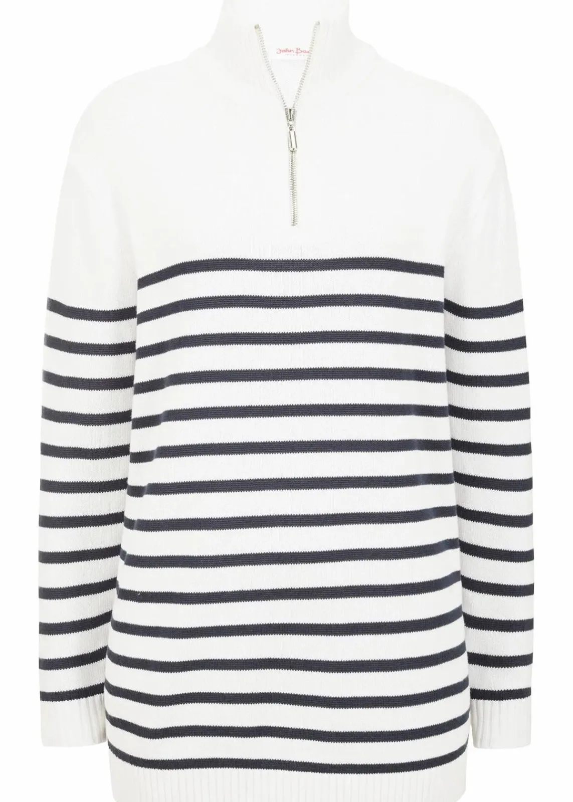 bonprix Bekleidung·Jeans|Pullover & Strickjacken^Troyer Pullover wollweiß/dunkelblau gestreift