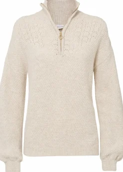 bonprix Bekleidung·Jeans|Pullover & Strickjacken^Troyer Pullover mit Ajourmuster sand