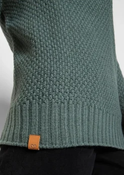 bonprix Bekleidung·Jeans|Pullover & Strickjacken^Troyer Pullover mit Struktur eukalyptusgrün