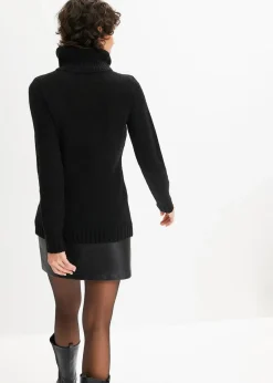 bonprix Pullover & Strickjacken^Troyer Pullover mit Zopfmuster schwarz