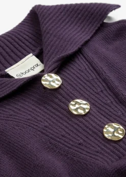 bonprix Bekleidung·Jeans|Pullover & Strickjacken^Troyer-Pullover aus Merinowolle pflaume