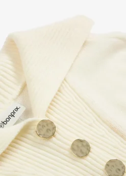 bonprix Pullover & Strickjacken|Bekleidung·Jeans^Troyer-Pullover aus Merinowolle wollweiß