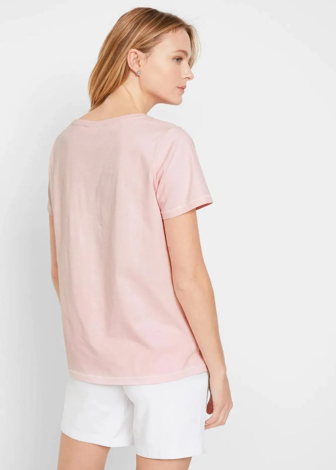 bonprix Shirts & Tops^T-Shirt puderrosa / weiß bedruckt