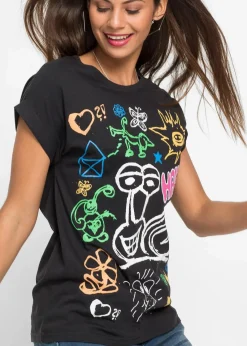 bonprix Shirts & Tops^T-Shirt schwarz bedruckt