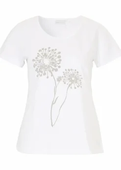 bonprix Shirts & Tops^T-Shirt weiß/mattsilber bedruckt