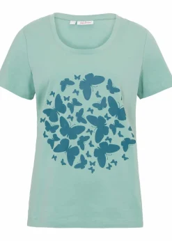 bonprix Shirts & Tops^T-Shirt salbeigrün/petrol bedruckt