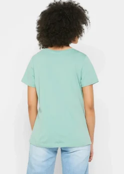 bonprix Shirts & Tops^T-Shirt salbeigrün/petrol bedruckt