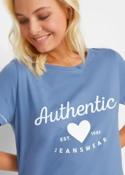 bonprix Shirts & Tops^T-Shirt jeansblau bedruckt