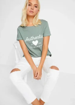 bonprix Shirts & Tops^T-Shirt rauchgrün bedruckt