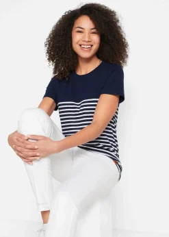 bonprix Shirts & Tops|Nachhaltigere Materialien^T-Shirt dunkelblau gestreift