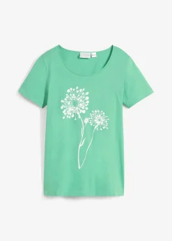 bonprix Shirts & Tops^T-Shirt opalgrün/weiß bedruckt