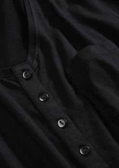 bonprix Shirts & Tops|Nachhaltigere Materialien^T-Shirt aus Baumwoll-Viskose-Mix schwarz