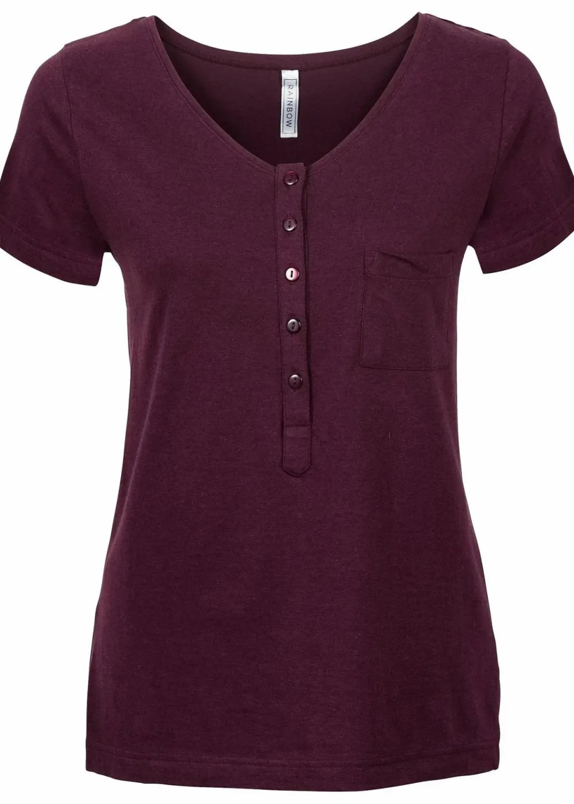 bonprix Shirts & Tops|Nachhaltigere Materialien^T-Shirt aus Baumwoll-Viskose-Mix bordeaux
