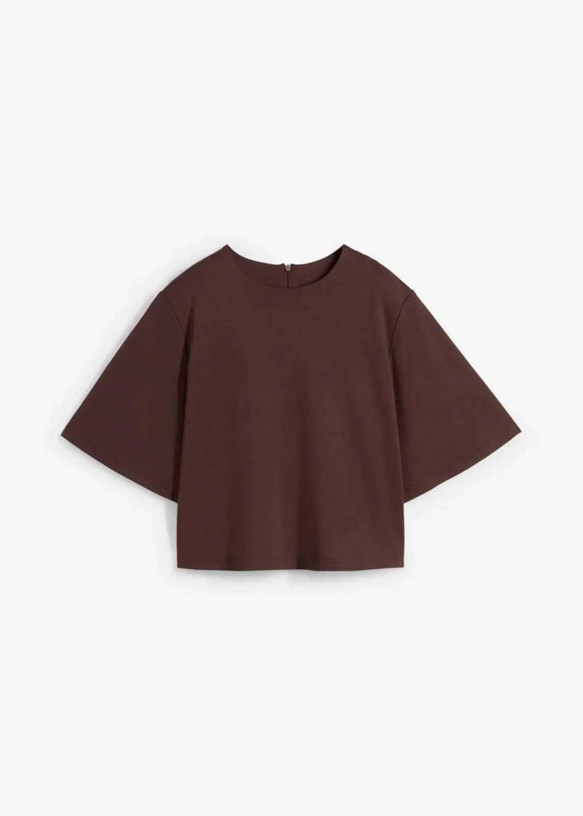 bonprix Shirts & Tops^T-Shirt aus bequemen Punto di Roma dunkelbraun